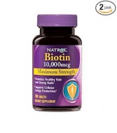 BIOTIN 10,000 MCG (100 TABLETAS 2 FRASCOS)