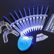 KIT BLANQUEADOR DENTAL PEROXIDO CARBAMIDA GEL BANDEJAS Y LUZ