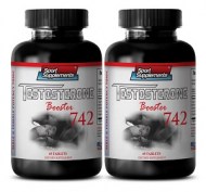 NATURAL TESTOSTERONE BOOSTER 742MG 60 CAPS X 2 FRASCOS