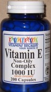 NATURAL VITAMIN E-1000 IU COMPLEX 200 CAPSULAS MEJOR PRECIO