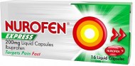 Nurofen Express Liquid Capsules Ibuprofen 200 mg Pack of 16