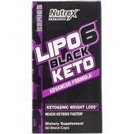 NUTREX RESEARCH LIPO-6 BLACK KETO FÓRMULA AVANZADA 60 CAPSULAS