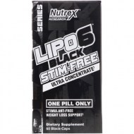 NUTREX RESEARCH LIPO-6 BLACK STIM-FREE ULTRA CONCENTRADO 60 CAPSULAS NEGRAS