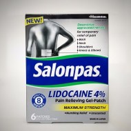 PARCHES SALONPAS PARA DOLOR 6 PARCHES DE GEL