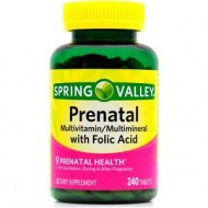 SPRING VALLEY PRENATAL MULTIVITAMINICO 100 TABLETAS