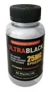 ULTRA BLACK PODEROSO QUEMADOR CON EPHEDRA 25 MG 100 CAPS